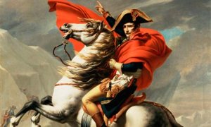 Napoleon on Horseback at the St Bernard Pass by Jacques-Louis David
